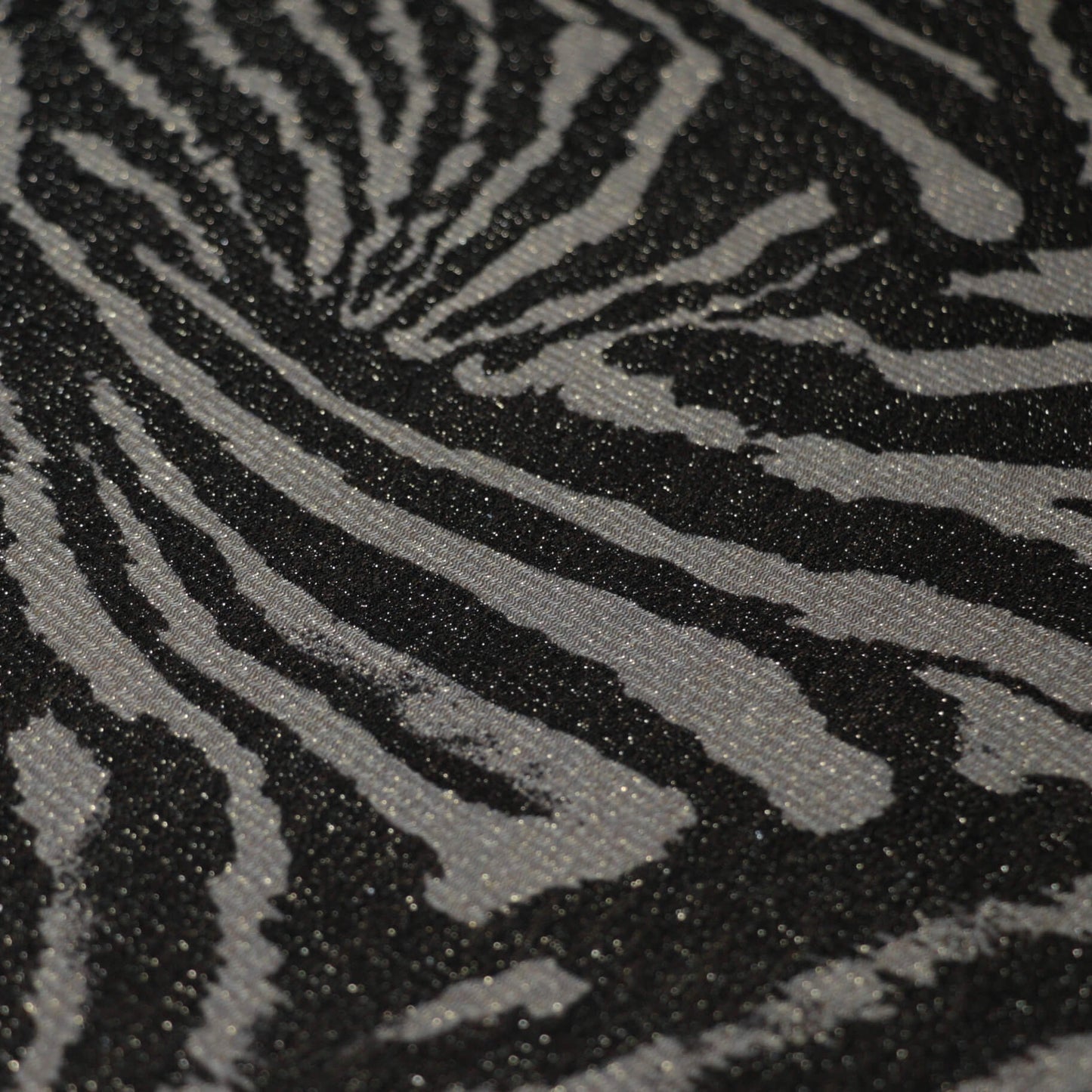 Zebra Print Lurex Mesh per/metre