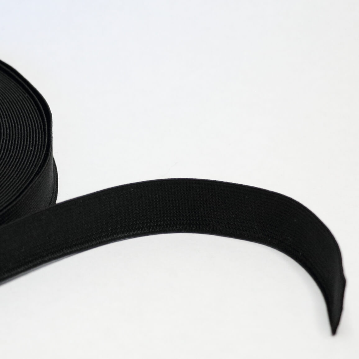 19mm Black Loom Elastic per/metre