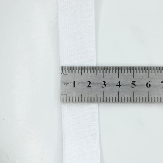 25mm White Loom Elastic 1m