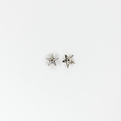 10mm Silvery Iron Five Pointed Star Claw Rivets 10pk