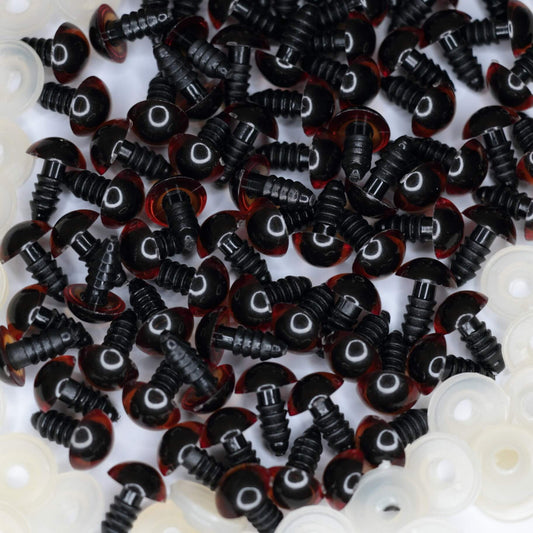 10mm Brown Teddy Bear Safety Eyes 5 Pairs