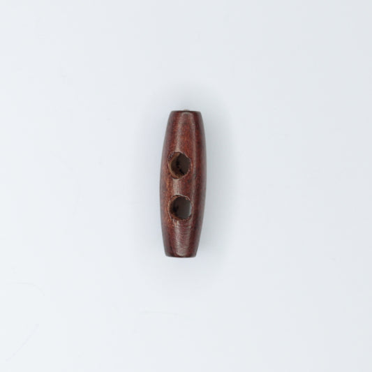 10x30mm Deep Brown Natural Wood 2-Hole Toggle Buttons 10pk