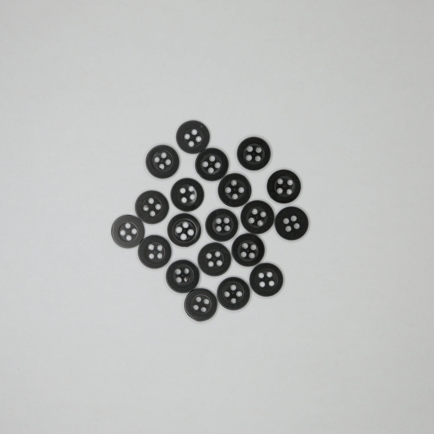 11mm Black 4-Hole Buttons 20pk