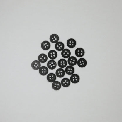 11mm Black 4-Hole Buttons 20pk