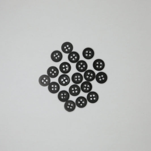 11mm Black 4-Hole Buttons 20pk