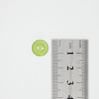 11mm Green Pearlescent Plastic 2-Hole Buttons 15pk