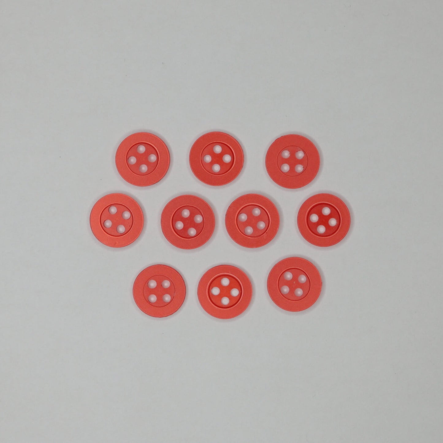 11mm Red 4-Hole Buttons 20pk