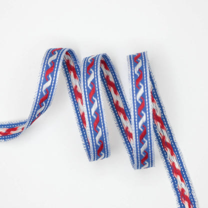 11mm Red, White & Blue Design Braid per/metre