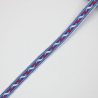 11mm Red, White & Blue Design Braid per/metre