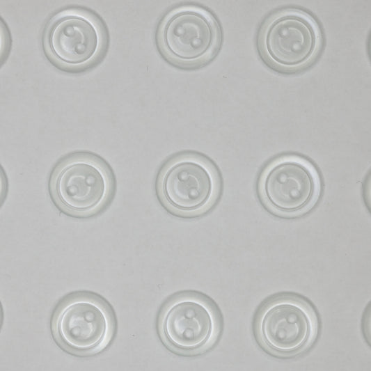 12mm Clear Translucent 2-Hole Buttons 15pk