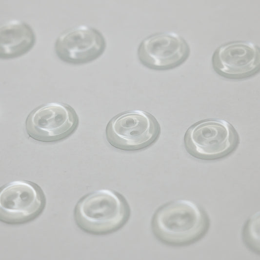 12mm Clear Translucent 2-Hole Buttons 15pk