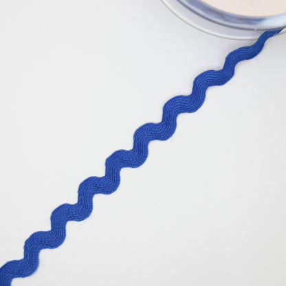 13mm Bright Blue Jumbo Ric-Rac Trim per/metre
