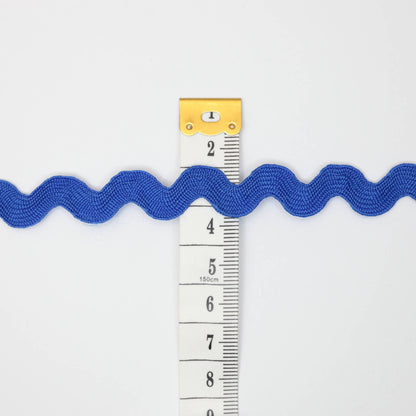 13mm Bright Blue Jumbo Ric-Rac Trim per/metre