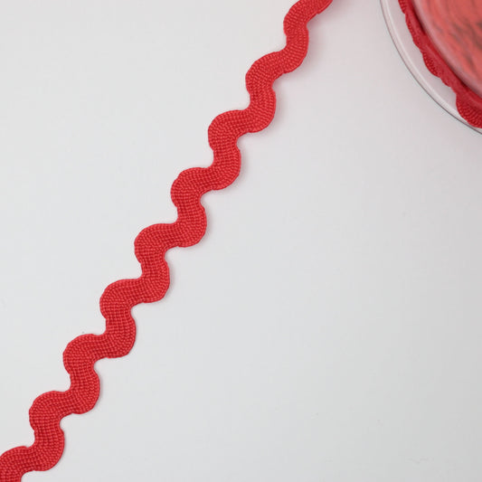 13mm Red Jumbo Ric-Rac Trim per/metre
