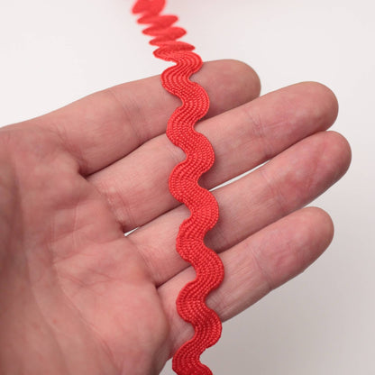 13mm Red Jumbo Ric-Rac Trim per/metre