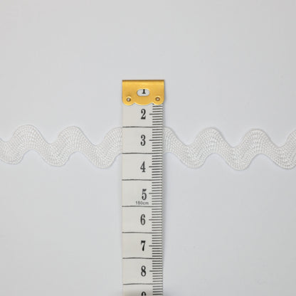 13mm White Jumbo Ric-Rac Trim per/metre