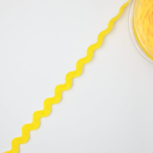13mm Yellow Jumbo Ric-Rac Trim per/metre