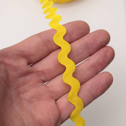 13mm Yellow Jumbo Ric-Rac Trim per/metre
