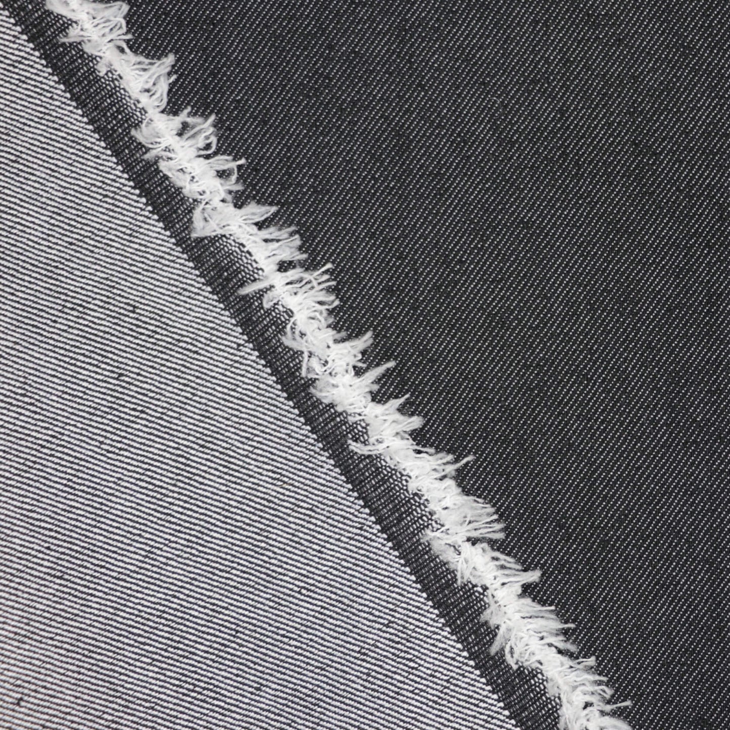 13oz Grey-Black Stretch Denim 1m