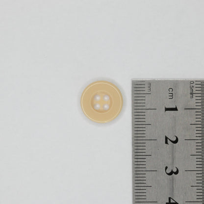 14mm Cream 4-Hole Buttons 10pk