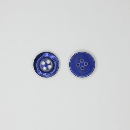 14mm Deep Blue 4-Hole Buttons 15pk