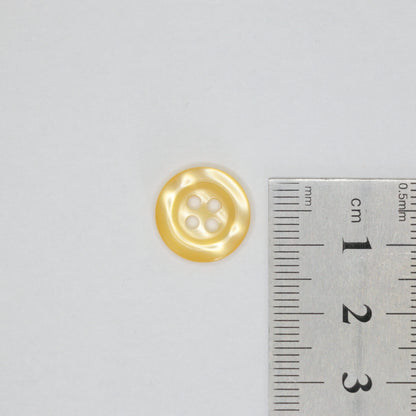 14mm Orange Pearlescent Plastic 4-Hole Buttons 15pk