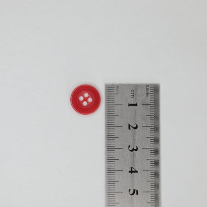 14mm Red Wide 4-Hole Buttons 10pk