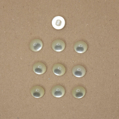 14mm Shiny Ivory Shank-Hole Buttons 10pk