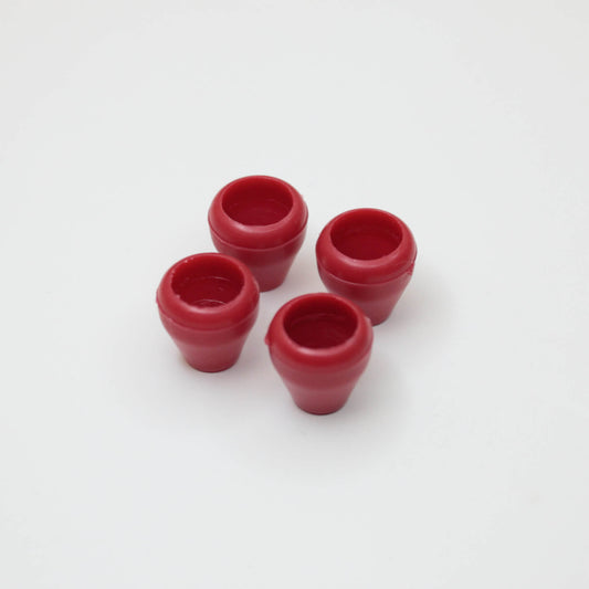 14mm x 4mm Red Cord Ends 4pk