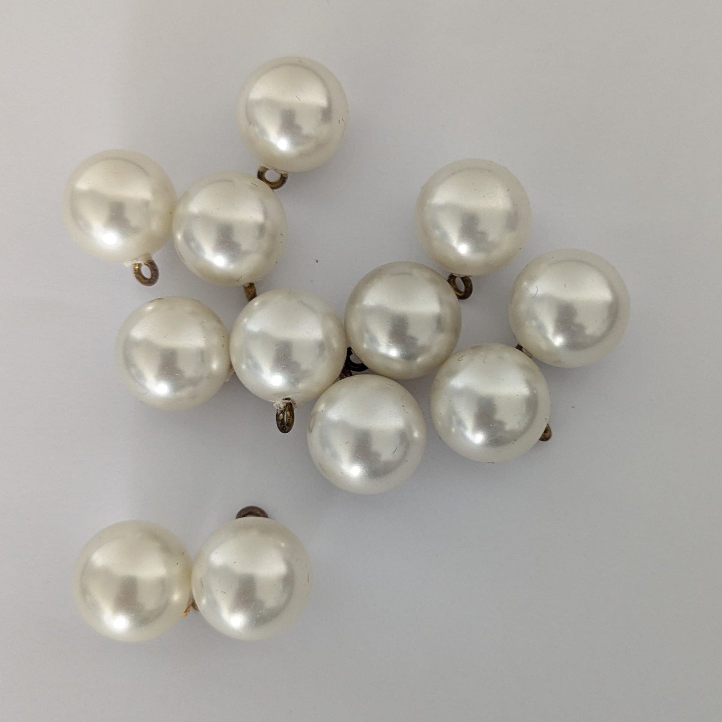 15mm Round Pearl Shank-Hole Buttons 12pk