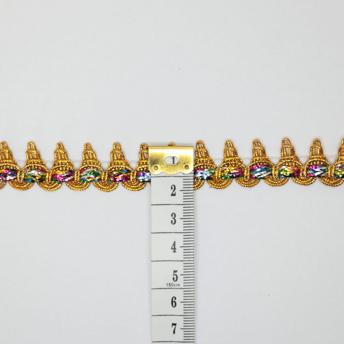 16mm Gold Braid Multi-Coloured Trim per/metre