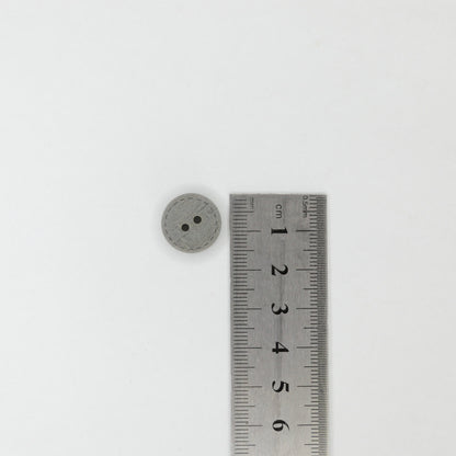 16mm Grey Stitch Border 2-Hole Buttons 10pk