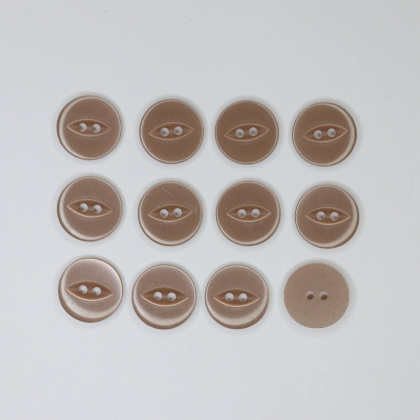 16mm Mocha 2-Hole Buttons 12pk