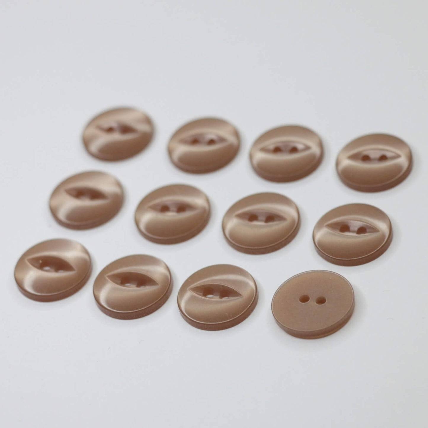16mm Mocha 2-Hole Buttons 12pk