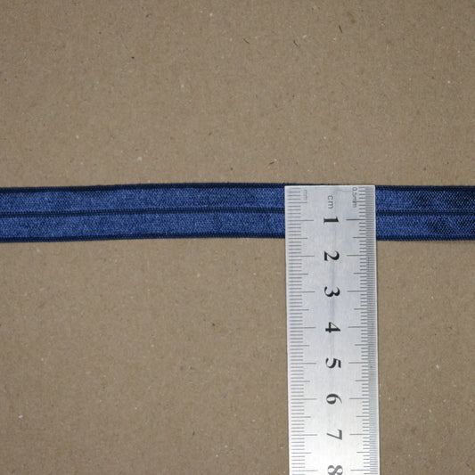 16mm Navy Foldover Elastic 457cm