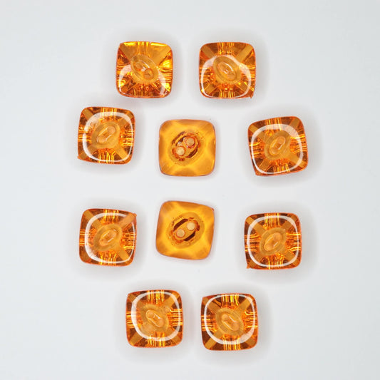 16mm Orange Cube 2H Buttons 10pk