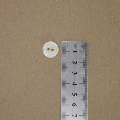 16mm White Pearlescent 2-Hole Buttons 10pk