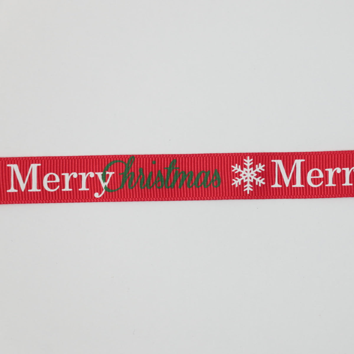 16mm Red Merry Christmas Grosgrain Ribbon 5m