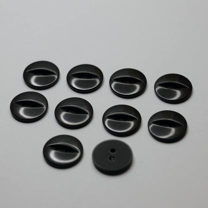 17mm Black 2-Hole Buttons 10pk