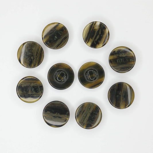 17mm Brown Marbled Shank-Hole Buttons 10pk