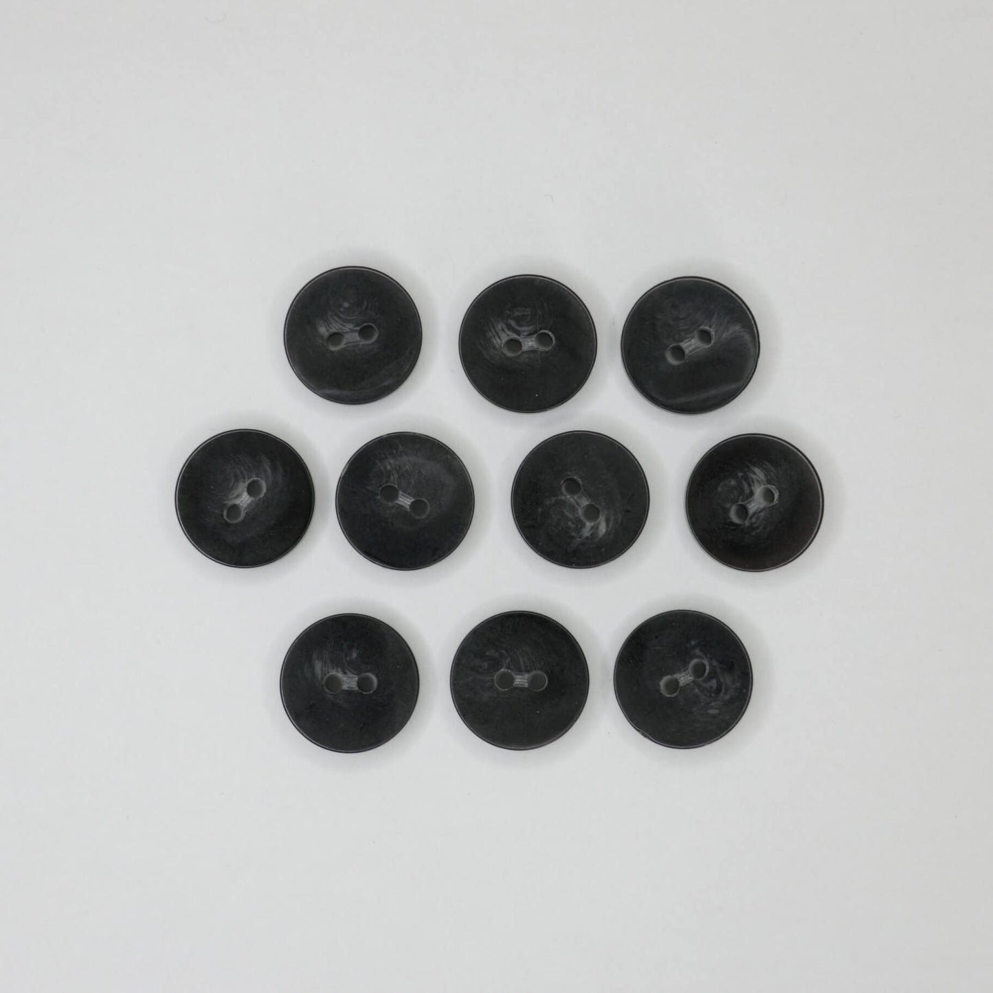 18mm Black Marble-Look 2-Hole Buttons 10pk