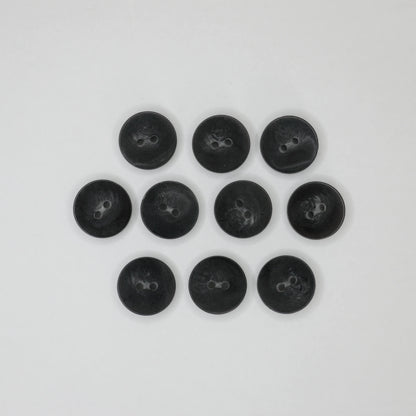 18mm Black Marble-Look 2-Hole Buttons 10pk