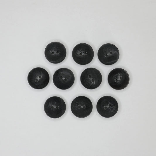 18mm Black Marble-Look 2-Hole Buttons 10pk