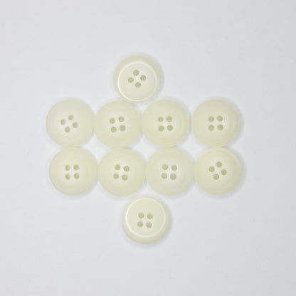 18mm White Translucent 4H Buttons 10pk