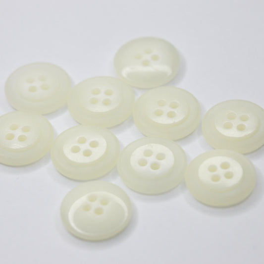 18mm White Translucent 4H Buttons 10pk