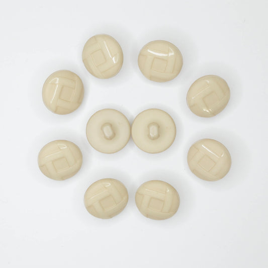 19mm Cream Knot Shank-Hole Buttons 10pk