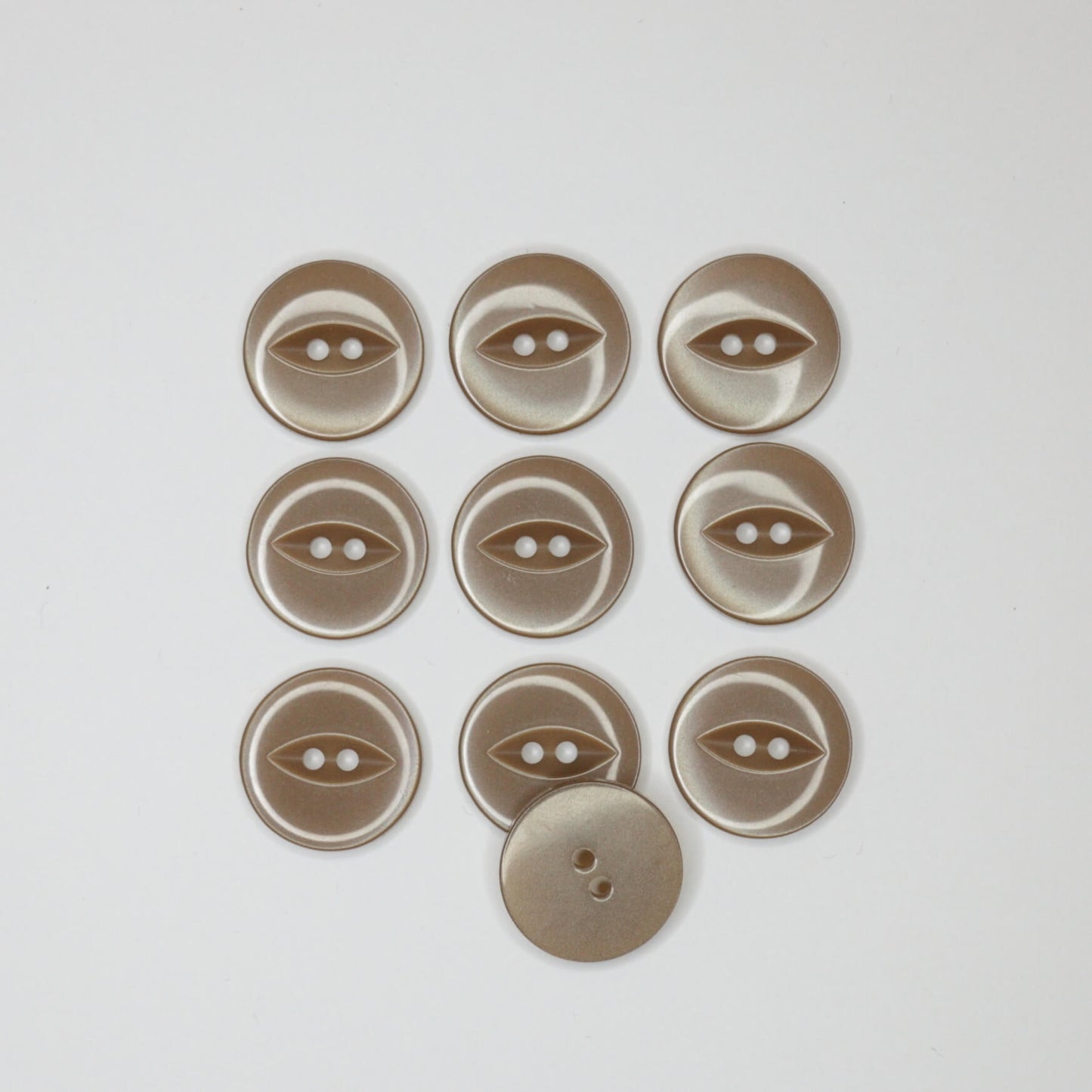 19mm Mocha 2-Hole Buttons 10pk