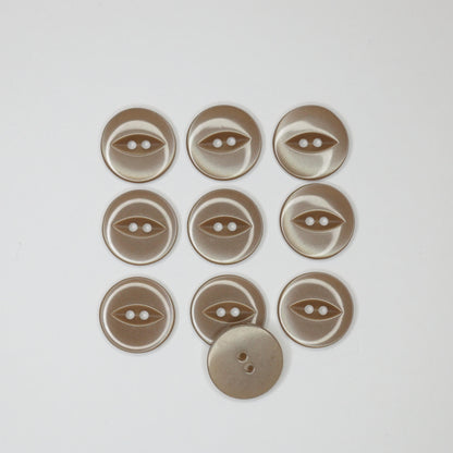 19mm Mocha 2-Hole Buttons 10pk