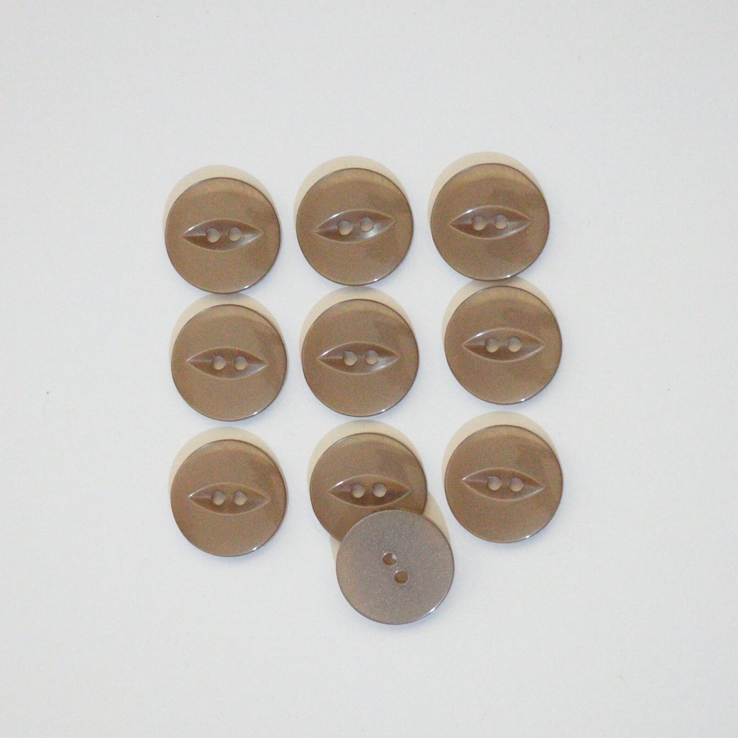 19mm Mocha 2-Hole Buttons 10pk