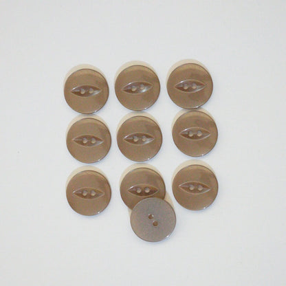 19mm Mocha 2-Hole Buttons 10pk